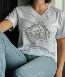 "Love Grows Here" V-Neck